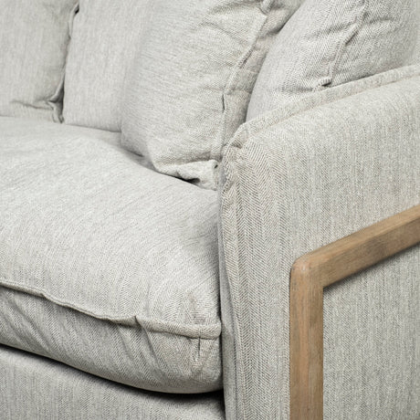 Roy I 84" Frost Gray Upholstered Three Seater Sofa from Mercana - Luna Furniture