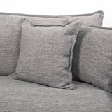 Roy II Castlerock Gray Upholstered and Brown Wood Frame Arm Chair from Mercana - Luna Furniture