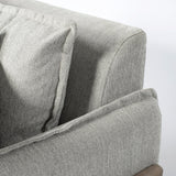Roy II Frost Gray Upholstered and Brown Wood Frame Arm Chair from Mercana - Luna Furniture
