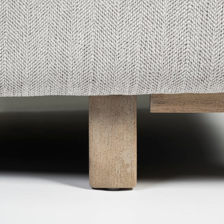 Roy II Frost Gray Upholstered and Brown Wood Frame Arm Chair from Mercana - Luna Furniture