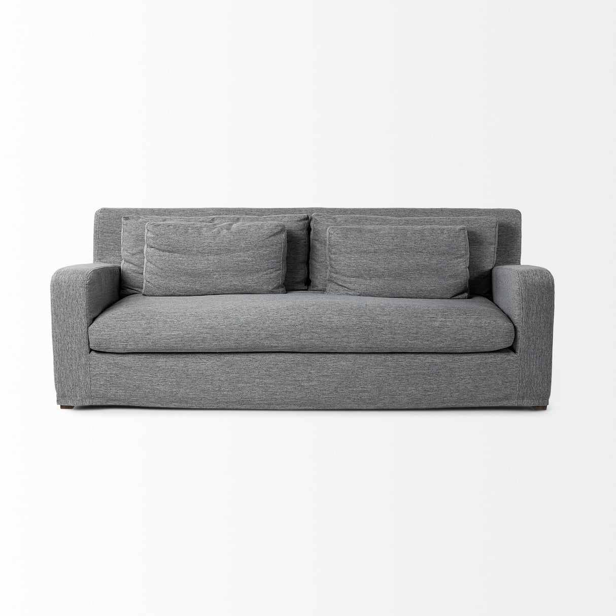 Denly II 92" Casterock Gray Slipcover Three Seater Sofa from Mercana - Luna Furniture