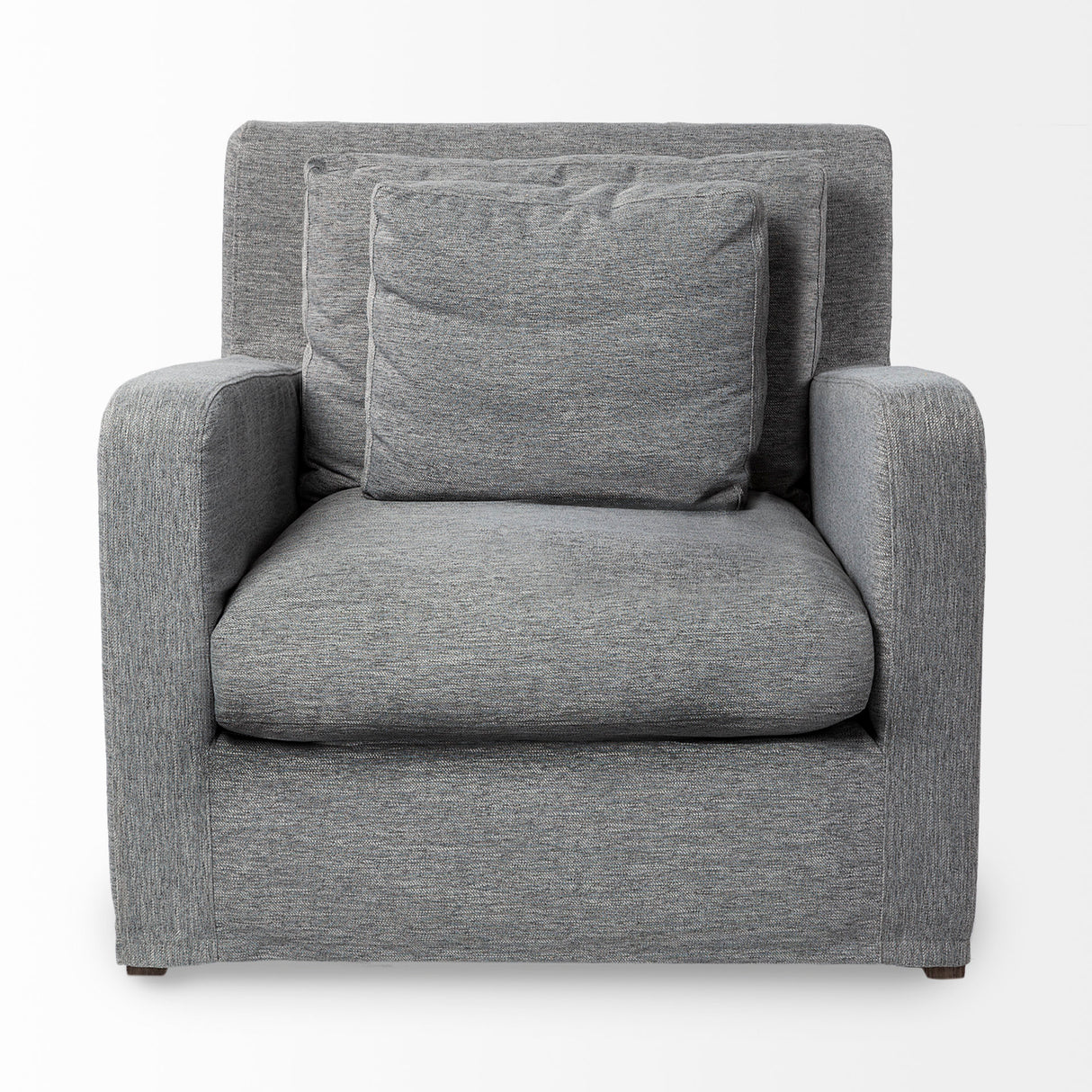 Denly III 38 X 38.25 X 34.5 Castlerock Gray Slipcover Upholstered Arm Chair from Mercana - Luna Furniture