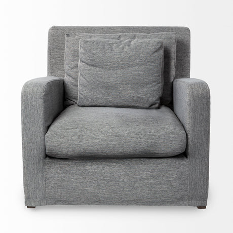 Denly III 38 X 38.25 X 34.5 Castlerock Gray Slipcover Upholstered Arm Chair from Mercana - Luna Furniture