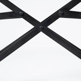 Direttore Black Iron Frame Black Leather Dining Chair from Mercana - Luna Furniture