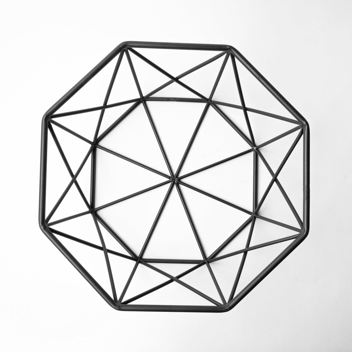 Davy 17L x 17W Black Metal Large Hexagonal Bowl from Mercana - Luna Furniture