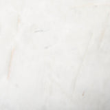 Nathan II 18" x 20" Square Top White Marble and Black Metal End/Side Table from Mercana - Luna Furniture