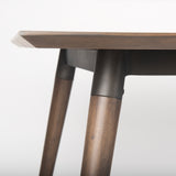 Nicholas II 72x39 Brown Solid Wood Top Metal/Wood Leg Dining Table from Mercana - Luna Furniture