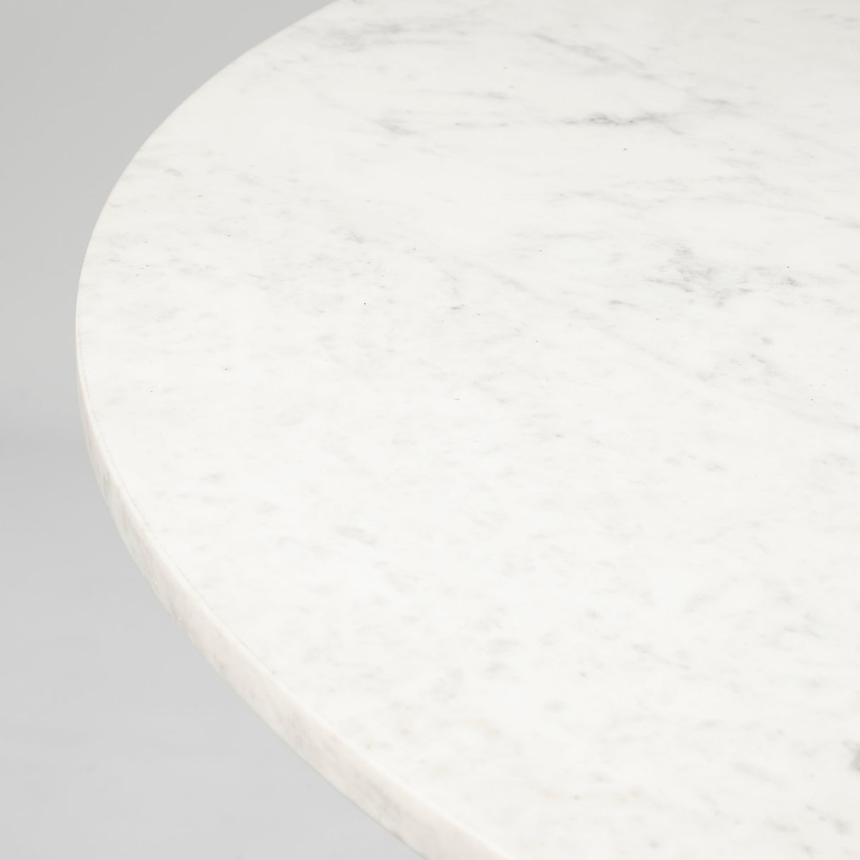 Tanner II 48" Round White Marble Top Black Metal Base Dining Table from Mercana - Luna Furniture