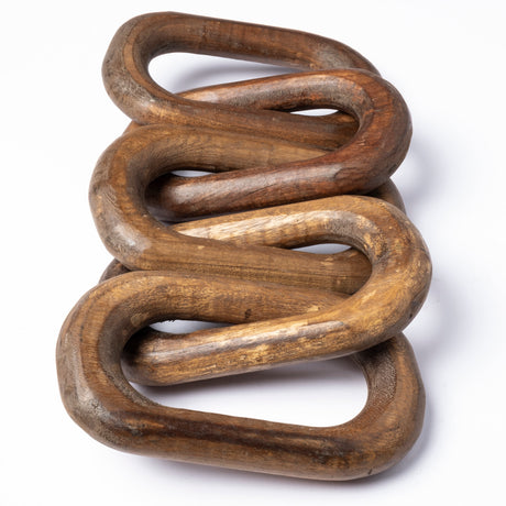 Alix 29L x 5W Brown Wooden Hand-Made 5 Link Chain from Mercana - Luna Furniture