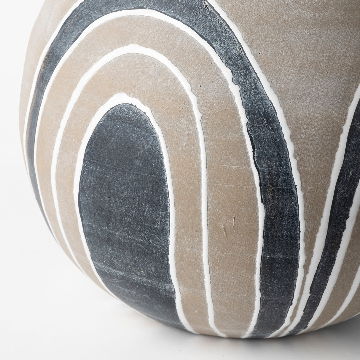 Cove Small Brown/White Ceramic Vase from Mercana - Luna Furniture