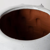 Julian Small Glossy White Ceramic Spoked Vase from Mercana - Luna Furniture