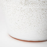 Julian Large Glossy White Ceramic Spoked Vase from Mercana - Luna Furniture