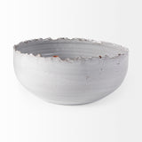 Larsen 13L x 13W White Ceramic Large Decorative Bowl from Mercana - Luna Furniture