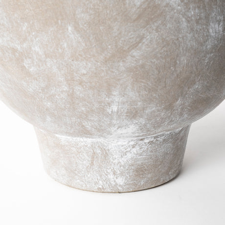 Deya Large Rustic Brown Ceramic Vase from Mercana - Luna Furniture