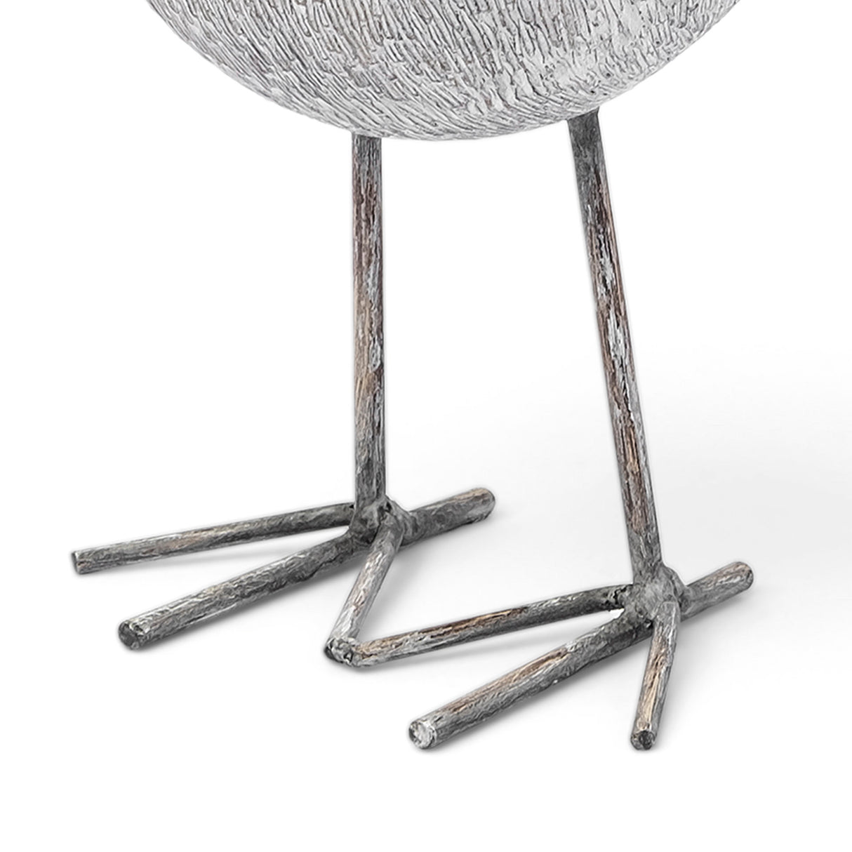 Snipe I 6L x 6W Off-White Resin Bird Ornament W/ Metal Feet from Mercana - Luna Furniture