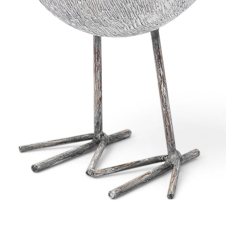 Snipe I 6L x 6W Off-White Resin Bird Ornament W/ Metal Feet from Mercana - Luna Furniture
