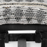 Denison II 56L x 15W Black Wood Base Woven-Leather Cushion Top Accent Bench from Mercana - Luna Furniture