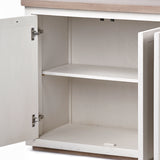 Fairview III Solid Wood Brown Top & White Frame 4 Cabinet Door Sideboard from Mercana - Luna Furniture