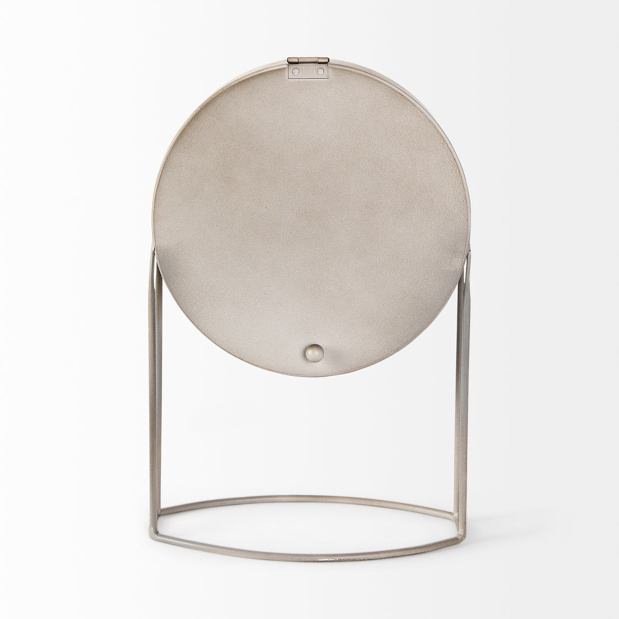 Aurus Matte Gray Metal Table Clock from Mercana - Luna Furniture