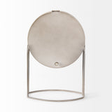 Aurus Matte Gray Metal Table Clock from Mercana - Luna Furniture