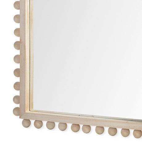 Leeds 23L x 35H Natural Wood Arch Frame Mirror from Mercana - Luna Furniture
