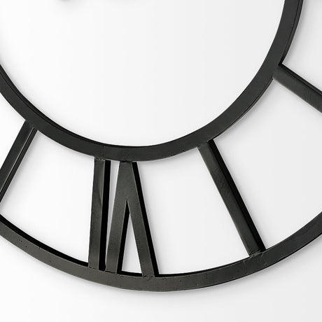 Stoke 54" Round Giant Oversized Industrial Wall Clock from Mercana - Luna Furniture