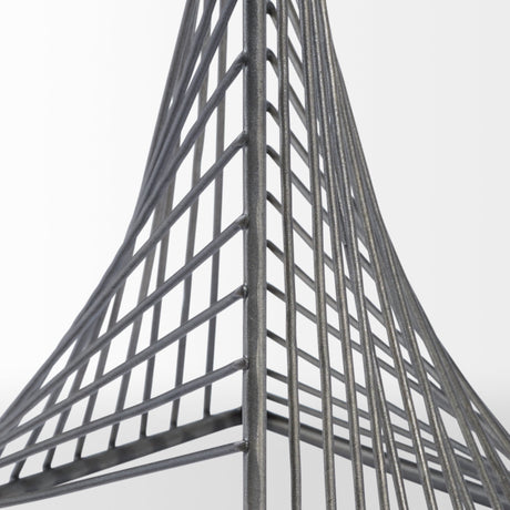 Risley 8L x 8W Gray Metal Triangular Decorative Object from Mercana - Luna Furniture