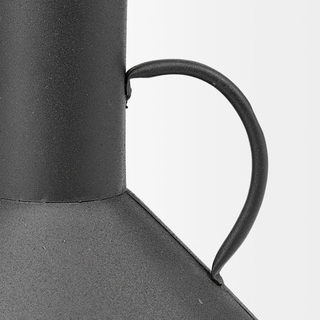 Emily I 8L x 8W Black Metal Decorative Jug from Mercana - Luna Furniture