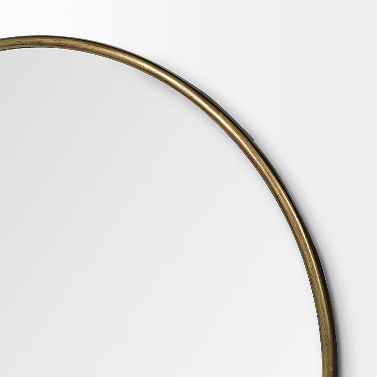 Piper 47.2L x 1.0W x 47.2H Large Gold Metal Round Wall Mirror from Mercana - Luna Furniture
