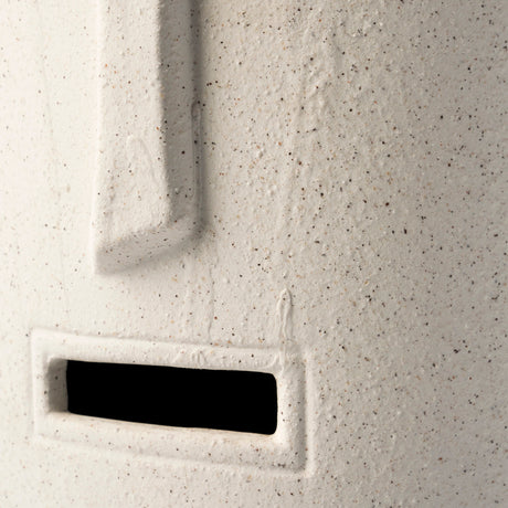 Jacob II Tall White Ceramic Smiling Face Vase from Mercana - Luna Furniture