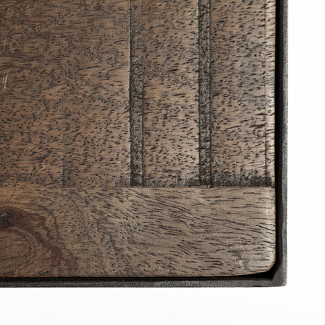 Trestman III 66L x 18W Brown Wood Top W/Black Iron Base Accent Bench from Mercana - Luna Furniture