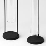 Beeker Set Of Three Black Metal Test Tube Style Vases from Mercana - Luna Furniture