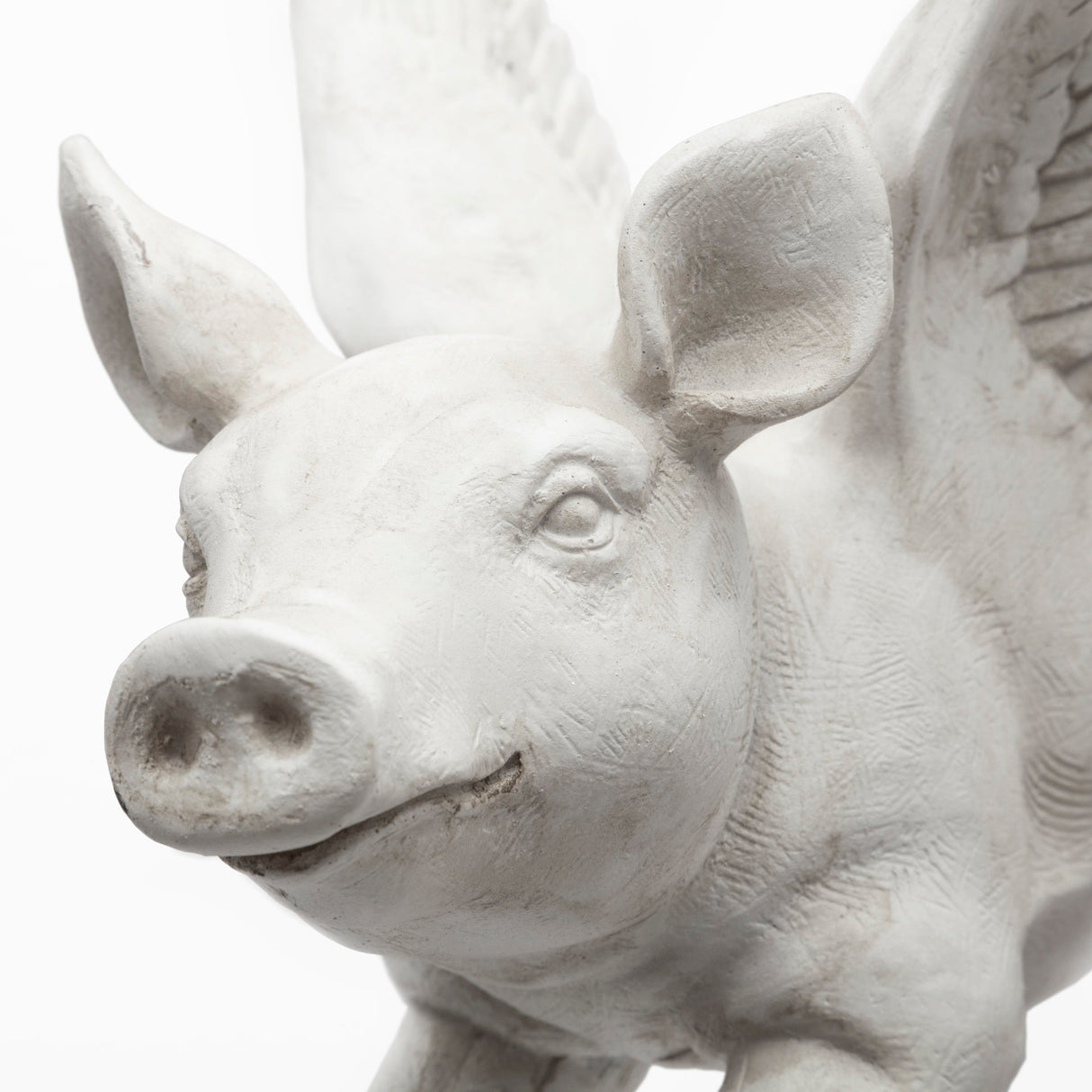 Hogbadi Set of 2 White Flying Pigs from Mercana - Luna Furniture