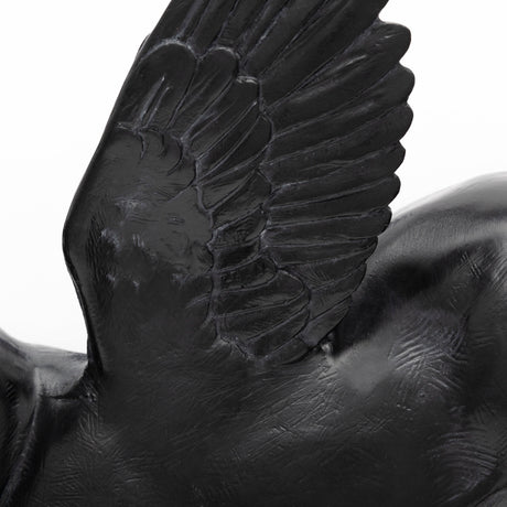 Hogbadi Set of 2 Black Flying Pigs from Mercana - Luna Furniture