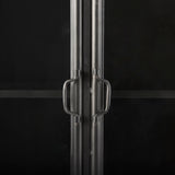 Poppy II 73.8" H Black Metal With Glass Door Display Cabinet from Mercana - Luna Furniture
