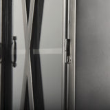 Poppy II 73.8" H Black Metal With Glass Door Display Cabinet from Mercana - Luna Furniture