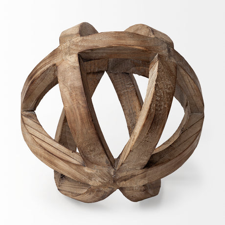 Tibik 8L x 8W Natural Wooden Orb from Mercana - Luna Furniture