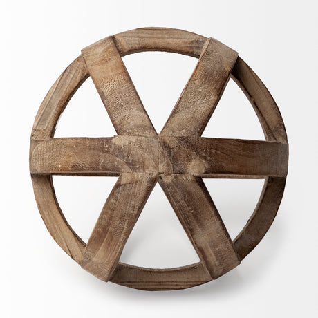 Tibik 8L x 8W Natural Wooden Orb from Mercana - Luna Furniture