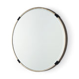 Melissa 23" Small Round Gold Metal Wall Mirror from Mercana - Luna Furniture