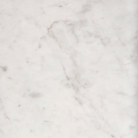 Lucas 30x30 White Marble Top Black Metal Base Coffee Table from Mercana - Luna Furniture