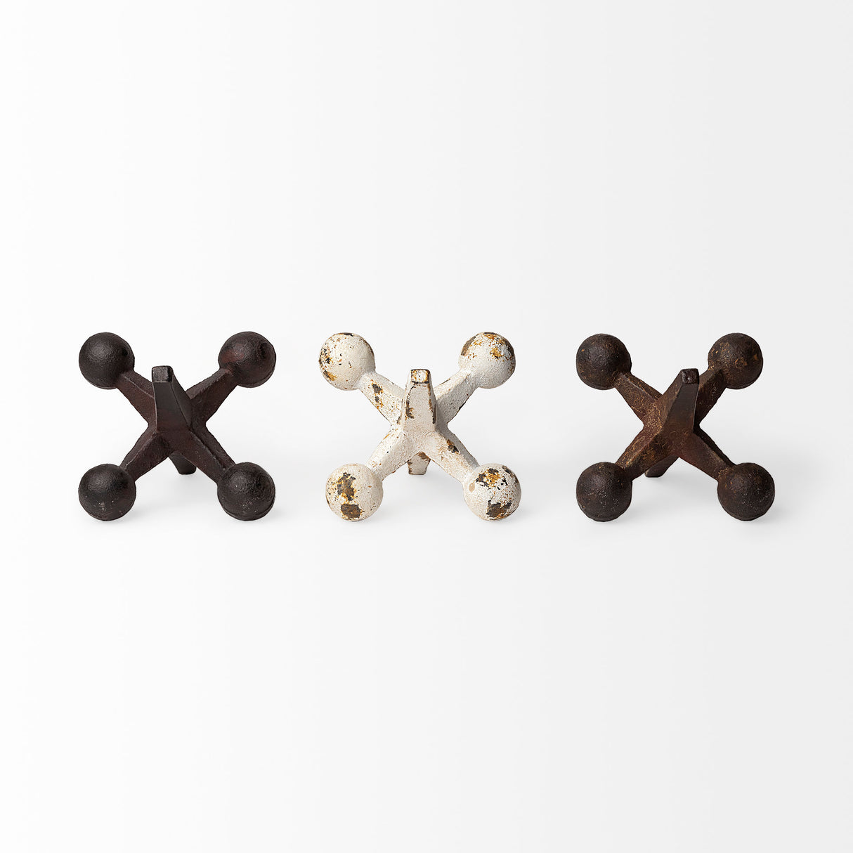 Jax Set of 3 8L x 7W Cast Iron Metal Jacks from Mercana - Luna Furniture