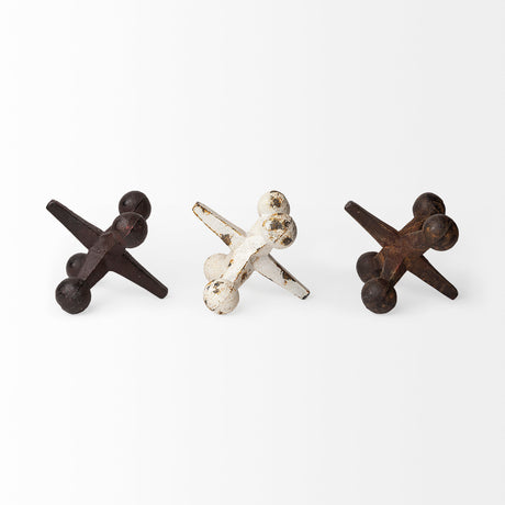 Jax Set of 3 8L x 7W Cast Iron Metal Jacks from Mercana - Luna Furniture