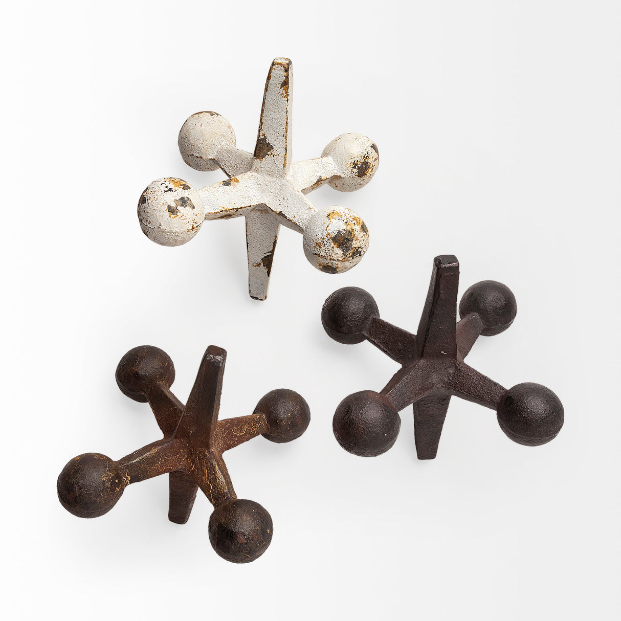 Jax Set of 3 8L x 7W Cast Iron Metal Jacks from Mercana - Luna Furniture
