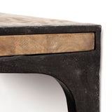 Dion I 58.0L x 11.0W x 11.0H Brown Wood W/Black Metal Wall Shelf from Mercana - Luna Furniture