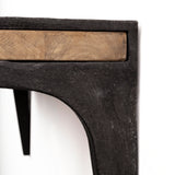 Dion I 58.0L x 11.0W x 11.0H Brown Wood W/Black Metal Wall Shelf from Mercana - Luna Furniture