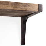 Dion I 58.0L x 11.0W x 11.0H Brown Wood W/Black Metal Wall Shelf from Mercana - Luna Furniture