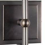 Bourgeois II 9x16 White Fabric Shade Brown Metal Base Wall Sconce from Mercana - Luna Furniture