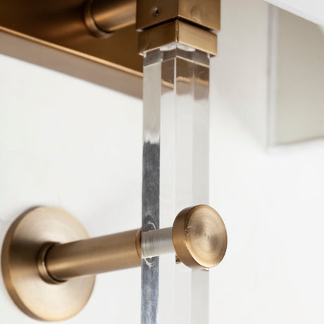 Cantabria 12x30 White Shade Brass/Acrylic Wall Sconce from Mercana - Luna Furniture