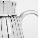 Lome Large White/Black Patterned Ceramic Water Pitcher from Mercana - Luna Furniture