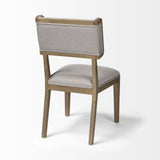 Tenton I Grey Fabric Wrap Brown Wooden Base Dining Chair, Set of 2 from Mercana - Luna Furniture